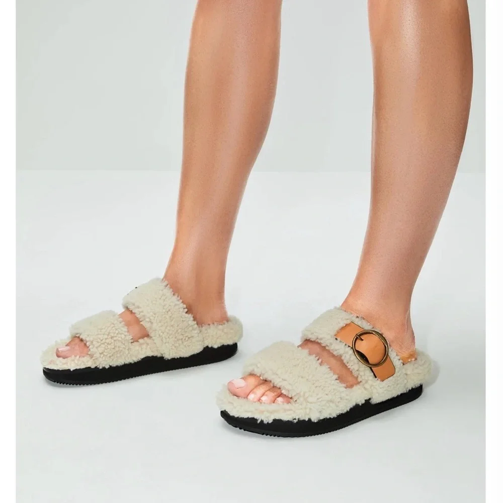 ISABEL MARANT Frikon Shearling Sandals - Picture 3 of 15